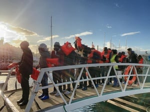 Malta. disembarkation of Sea Watch and Sea Eye passengers
