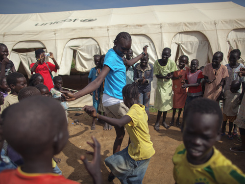 South Sudan. Alek Wek's visit.