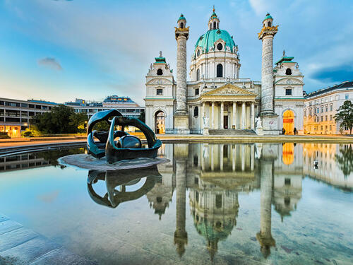 Austria. St. Charles's Church (Karlskirche)