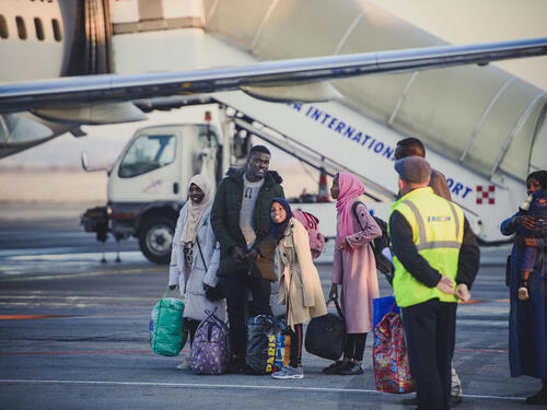 Romania. Refugees evacuated from Libya to Emergency Transit Centre
