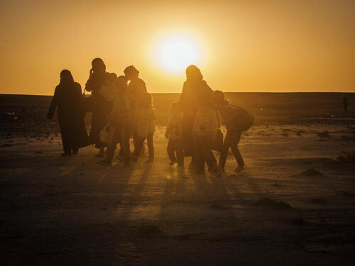 Jordan. Syrian refugees flee to Jordan