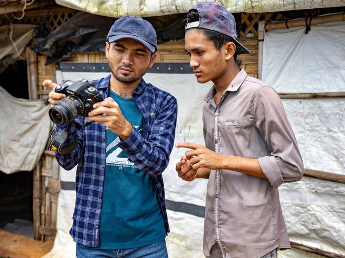 Bangladesh. UNHCR Nansen Refugee Award, 2023 Regional Winner for Asia and the Pacific, the Rohingya Storytellers, shine a light on their community