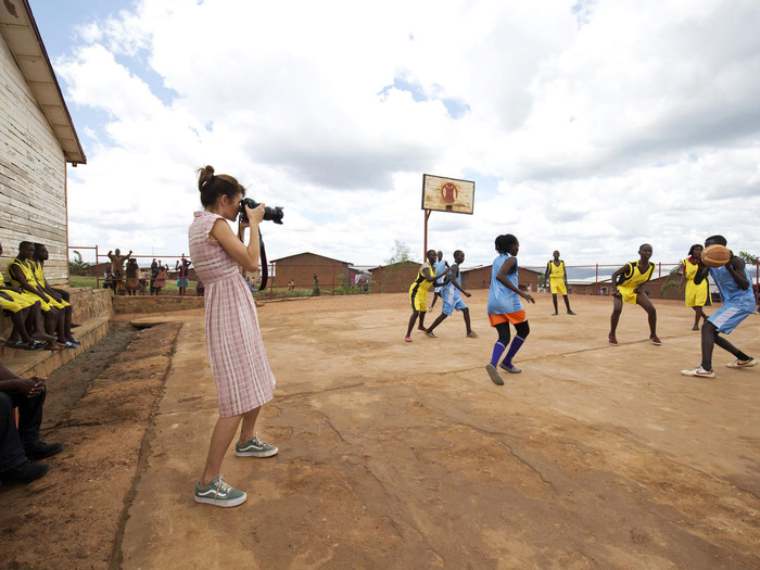Rwanda. UNHCR High Profile Supporter Helena Christensen visits Burundian refugees in Rwanda