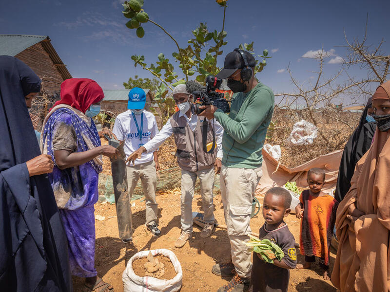  Ethiopia, Melkadida refugee camp, As part of the nutrition counseling, refugees learn to grow their own food, and waste less food.