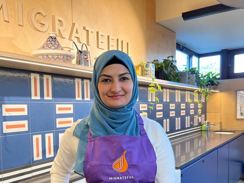 Syrian refugee chef, Amani will be hosting an online cookalong