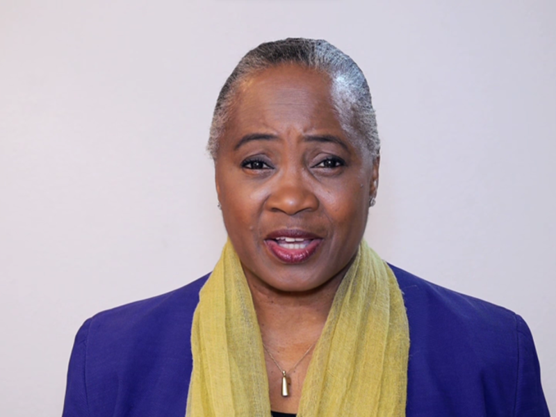 Barbara Hendricks speaking to the camera