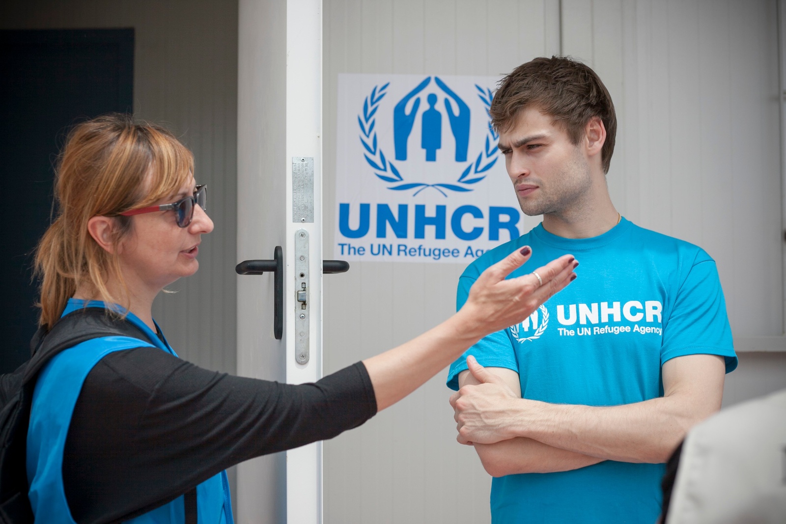 Greece. UNHCR High Profile Supporter Douglas Booth visits refugees