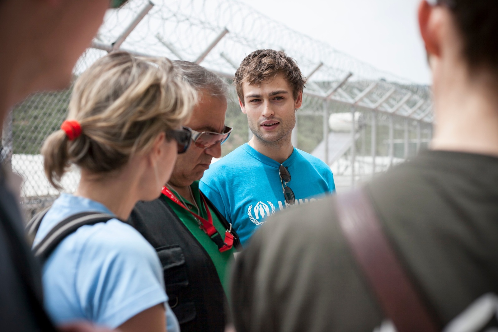  Greece. UNHCR High Profile Supporter Douglas Booth visits refugees