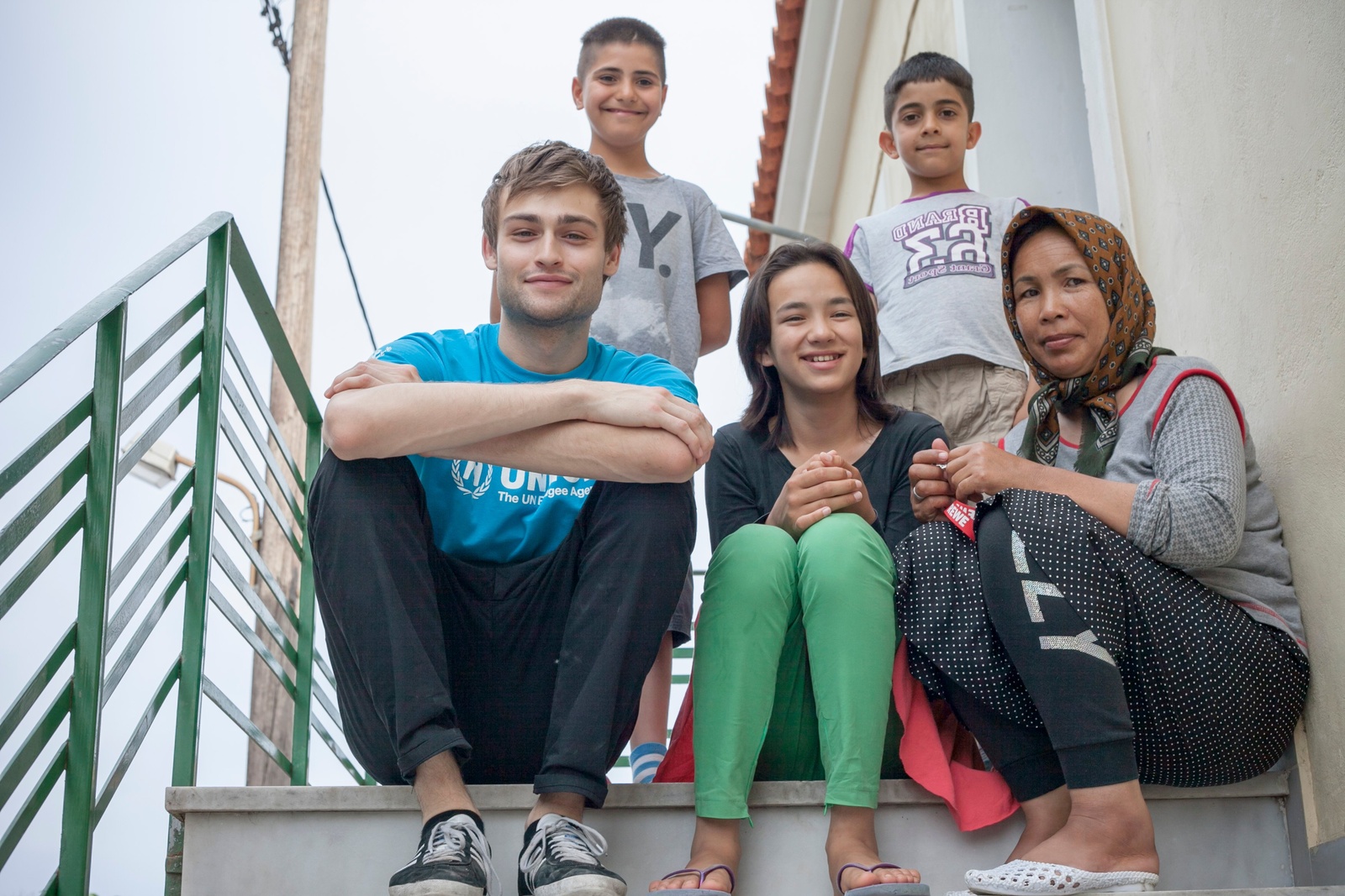 Greece. UNHCR High Profile Supporter Douglas Booth visits refugees