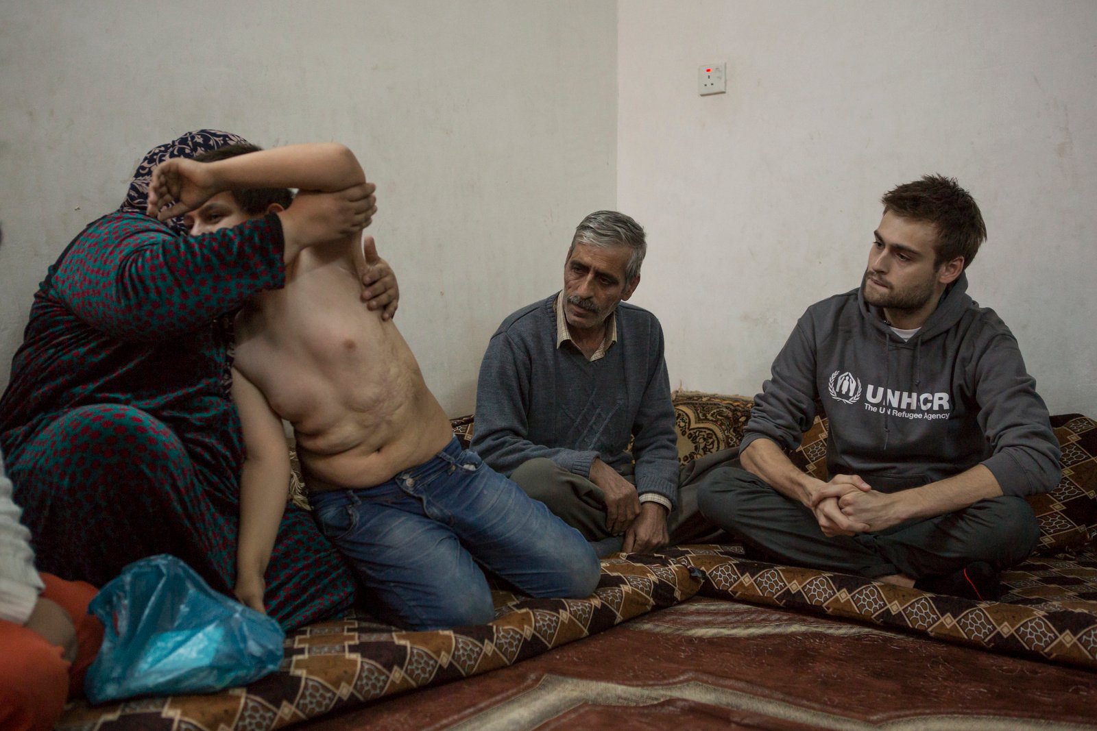 Iraq. UNHCR High Profile Supporter Douglas Booth visits refugees and IDPs