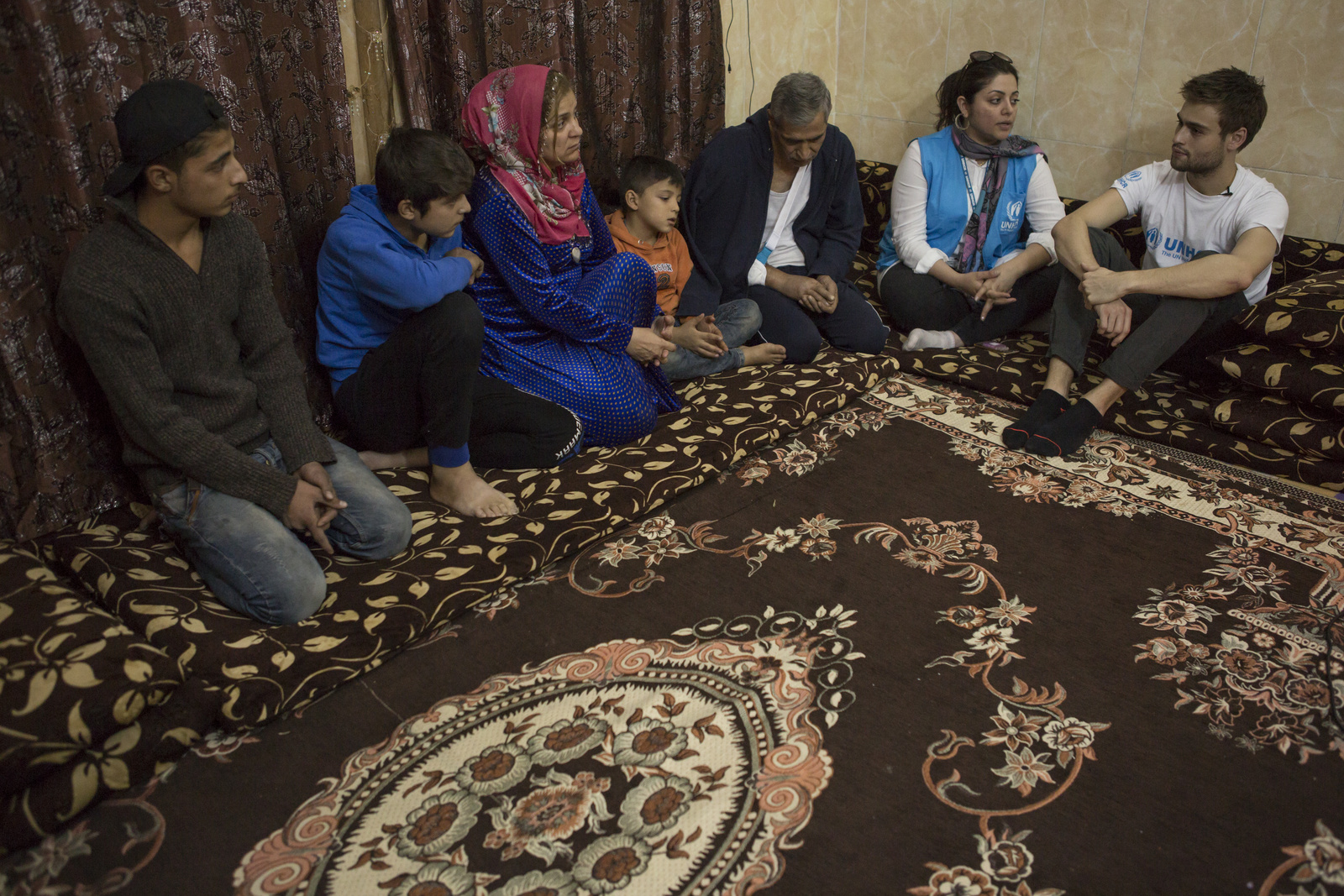 Iraq. UNHCR High Profile Supporter Douglas Booth visits refugees and IDPs