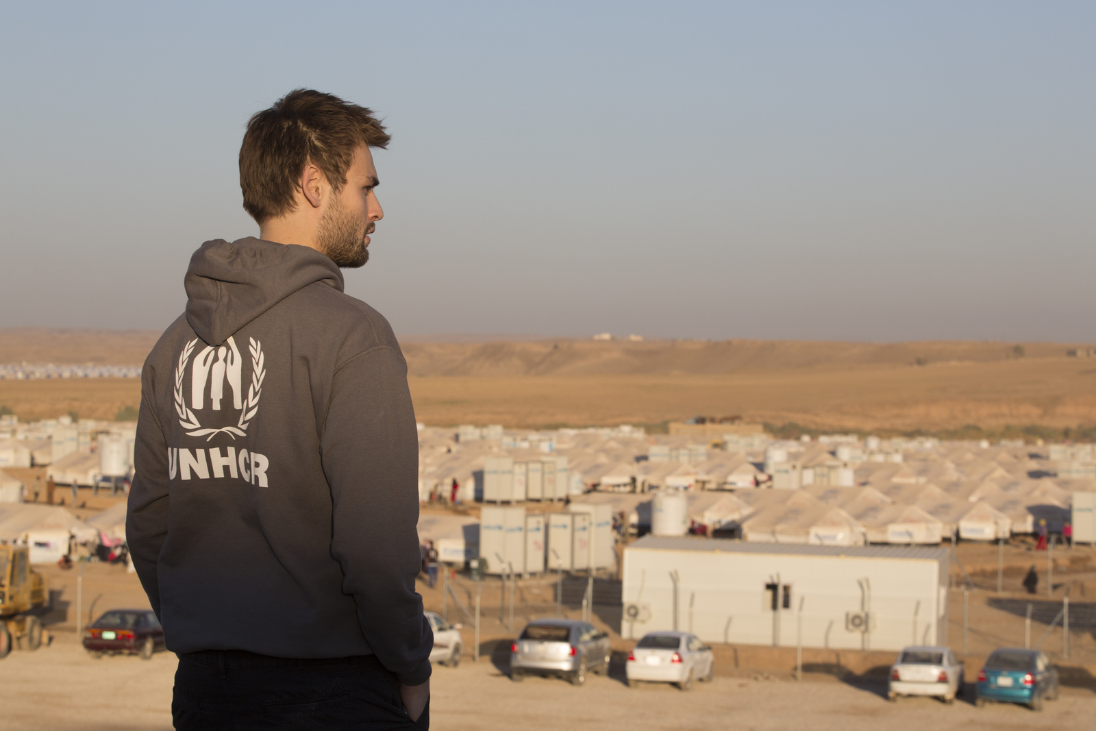 Iraq. UNHCR High Profile Supporter Douglas Booth visits refugees and IDPs