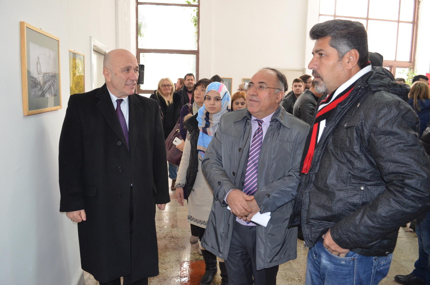 Former Yugoslav Republic of Macedonia. Exhibition "Escape to a better tomorrow" by Syrian artists in Skopje