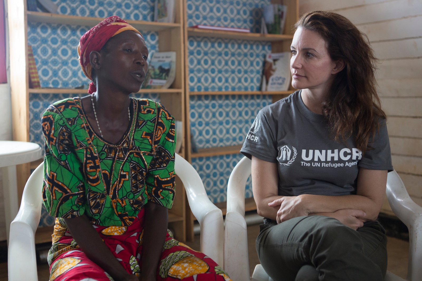 Rwanda. UNHCR Goodwill Ambassador Kristin Davis visits refugees