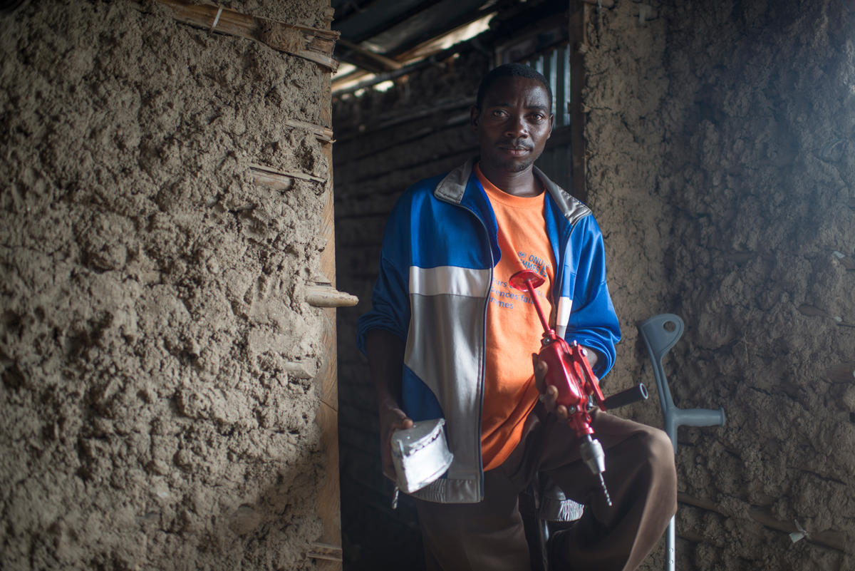 Democratic Republic of Congo. Burundian association of handicapped people in Lusenda refugee camp