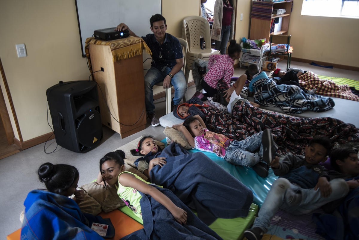 Colombia. Therapeutic day centre for Venezuelan children readies them for school