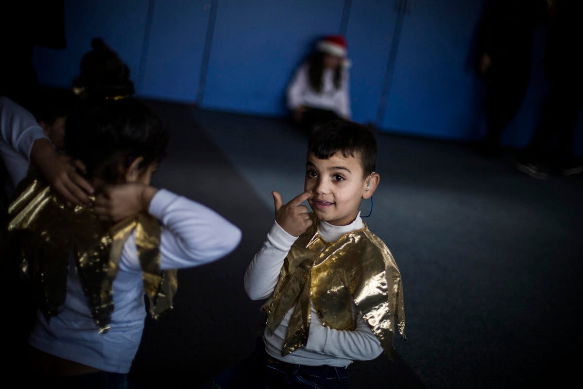 Christmas choir by deaf children at FAID school