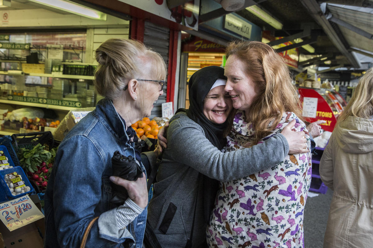 United Kingdom. Volunteers help Syrian family integrate in northern town
