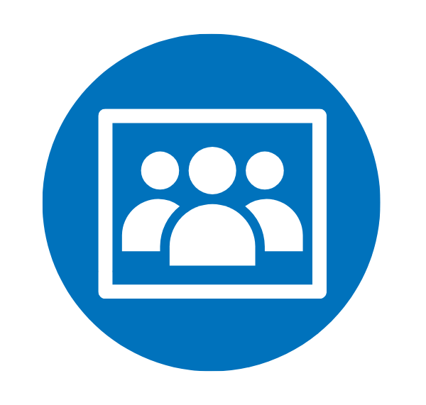 An icon of people within a frame