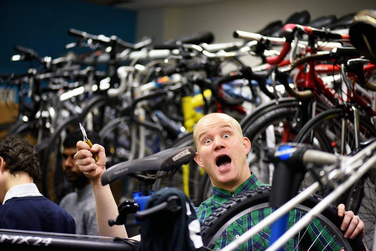 The Bike Project volunteers have fun 