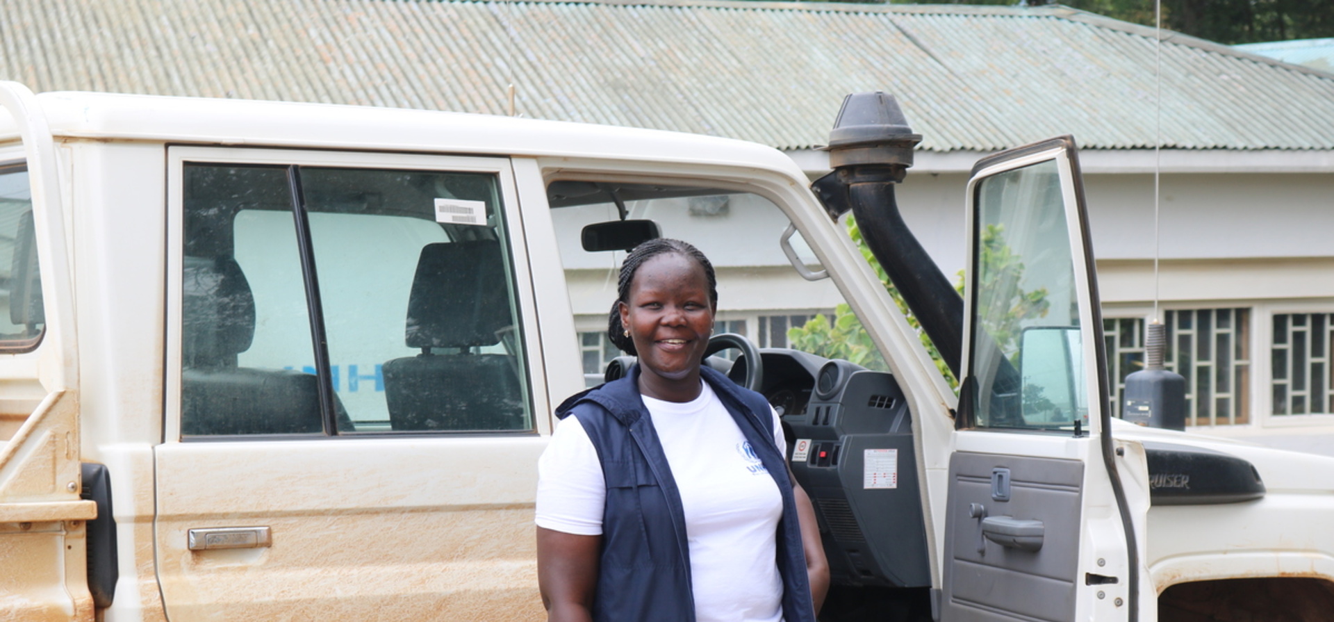 UNHCR driver Vicky Munguriek