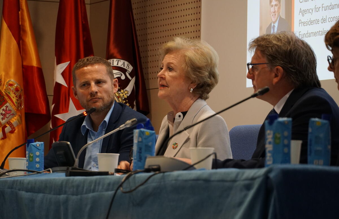 Three speakers at the “Addressing Statelessness in Europe” conference in Madrid, Spain