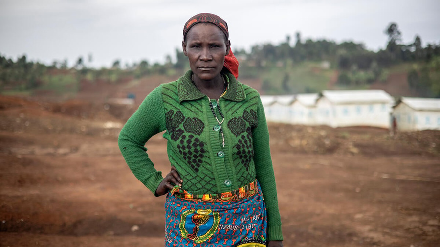 Portrait of Alphonsine, an internally displaced woman in the Democratic Republic of the Congo.