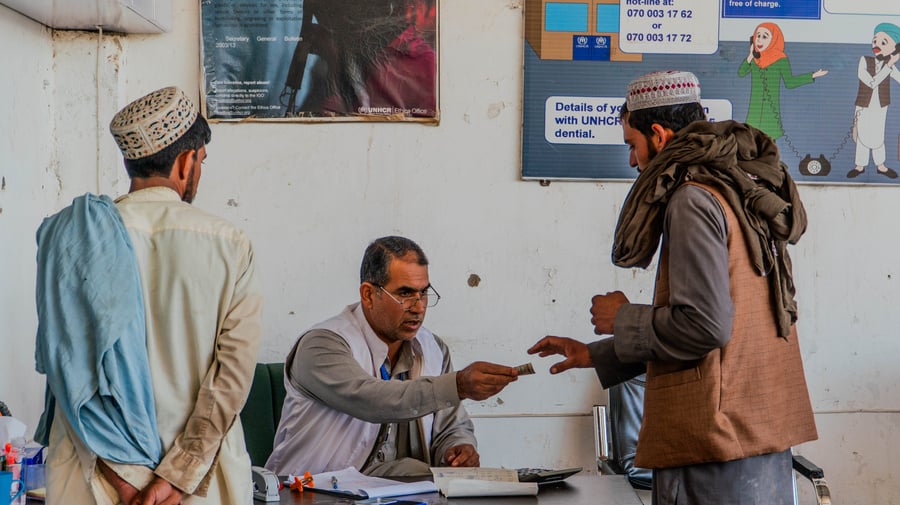 Afghanistan. UNHCR, with partners and other agencies, has scaled up its work and presence at Afghanistan's official border crossings as tens of thousands of Afghans arrive from Pakistan
