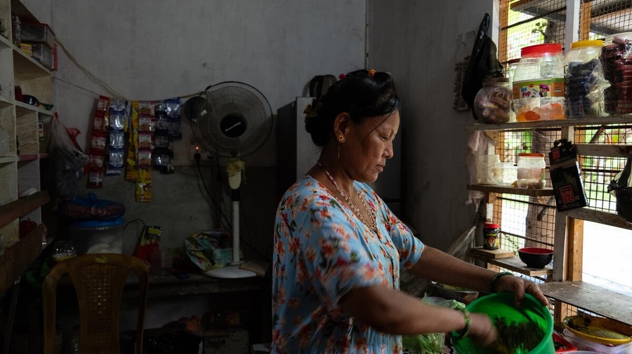 Nepal. Beldangi refugee settlement, Moti Maya Rai