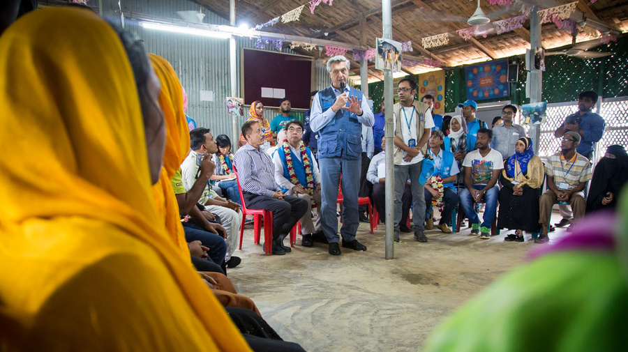 Bangladesh. UNHCR High Commissioner Filippo Grandi Visits Rohingya at Kutupalong Refugee Camp