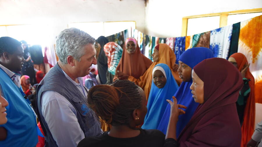 Kenya. UN Refugee Chief in Dadaab Camps, reassures refugees, returnees and host community of UNHCR's support