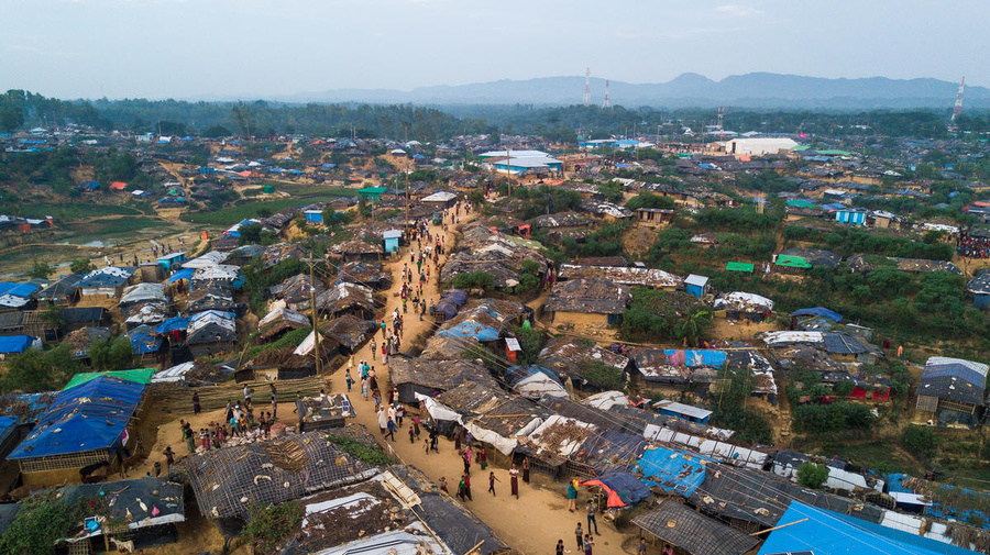 Bangladesh. An aerial view over Kutupalong
