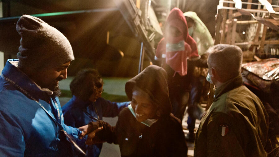 Italy. Vulnerable refugees evacuated straight from Libya to Italy. 22 December 2017