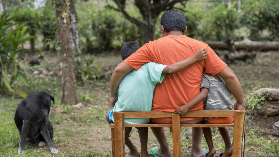 Costa Rica. Nicaraguan family that escaped from the political conflict in Nicaragua