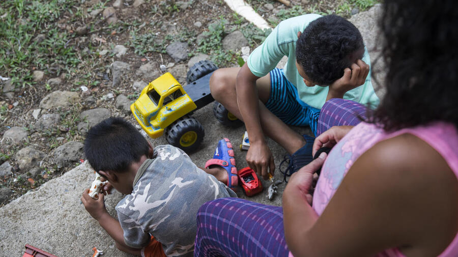 Costa Rica. Nicaraguan family that escaped from the political conflict in Nicaragua