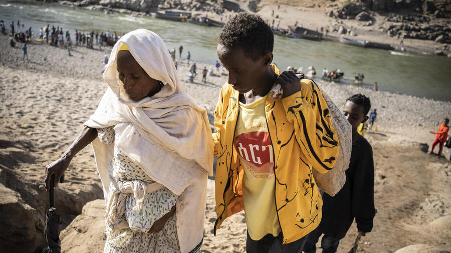Sudan. Ethiopians flee to Sudan to Take Shelter.