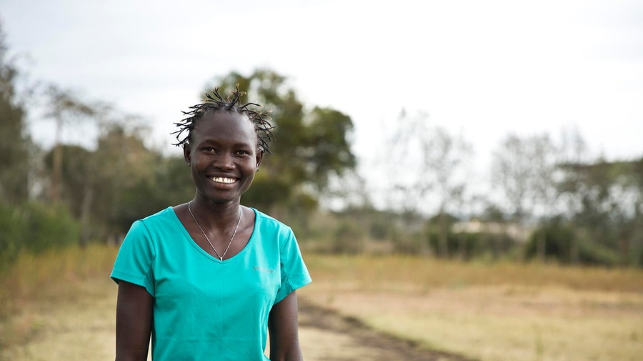Kenya. IOC Refugee Athlete Scholarship Holders training at the Tegla Loroupe Peace Foundation Training Centre in Ngong