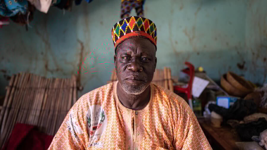 Burkina Faso. Chief Diambende Madiega at his home in Kaya