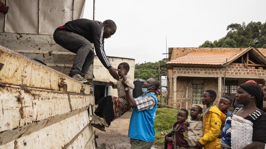 Uganda. Refugees from DRC