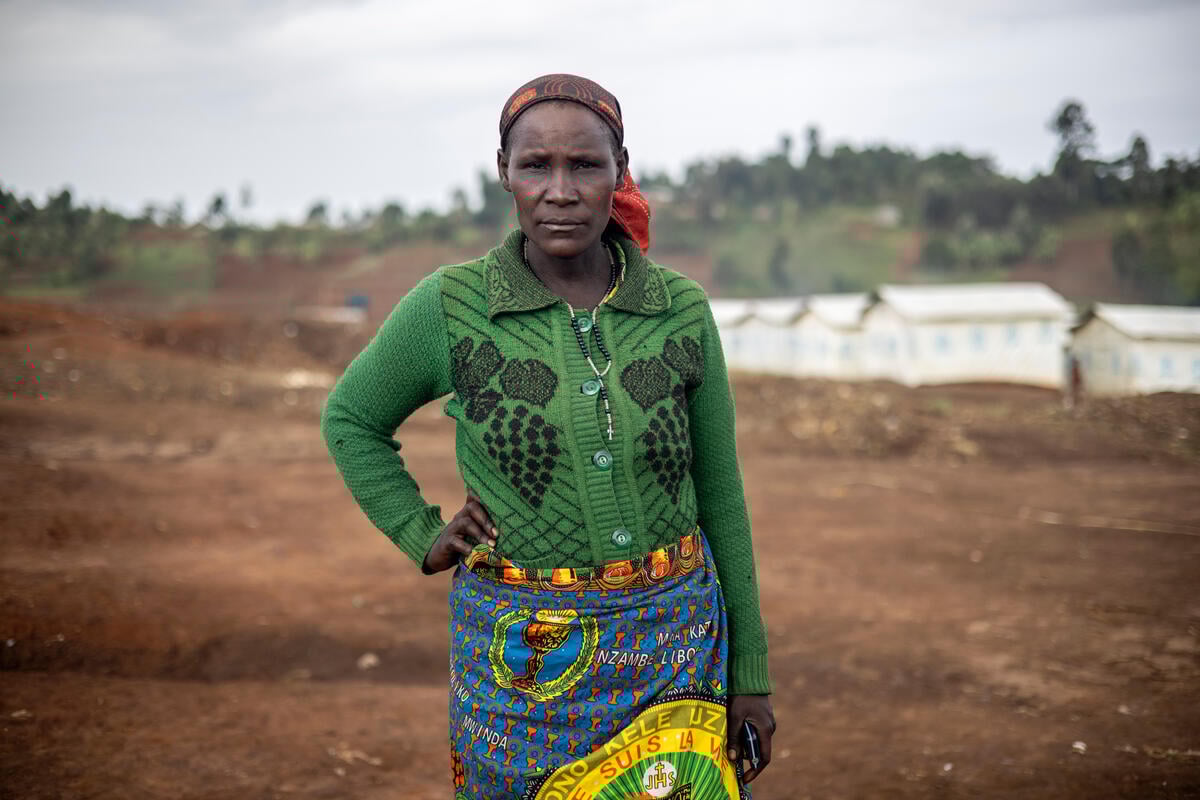 Portrait of Alphonsine, an internally displaced woman in the Democratic Republic of the Congo.