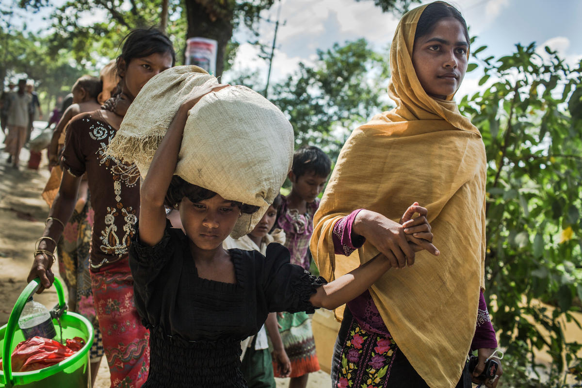 Bangladesh. Young Rohingya woman becomes head of family