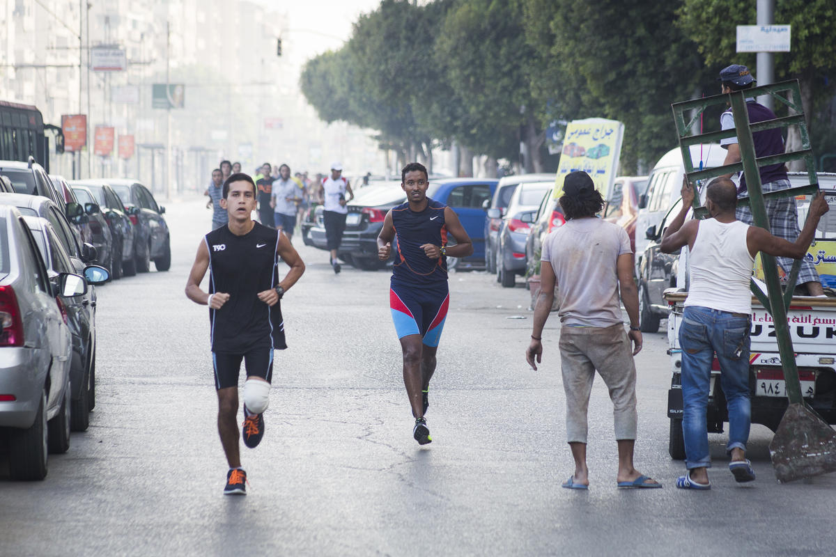 Egypt. Once he ran for his life, now running is Somali refugee's passion