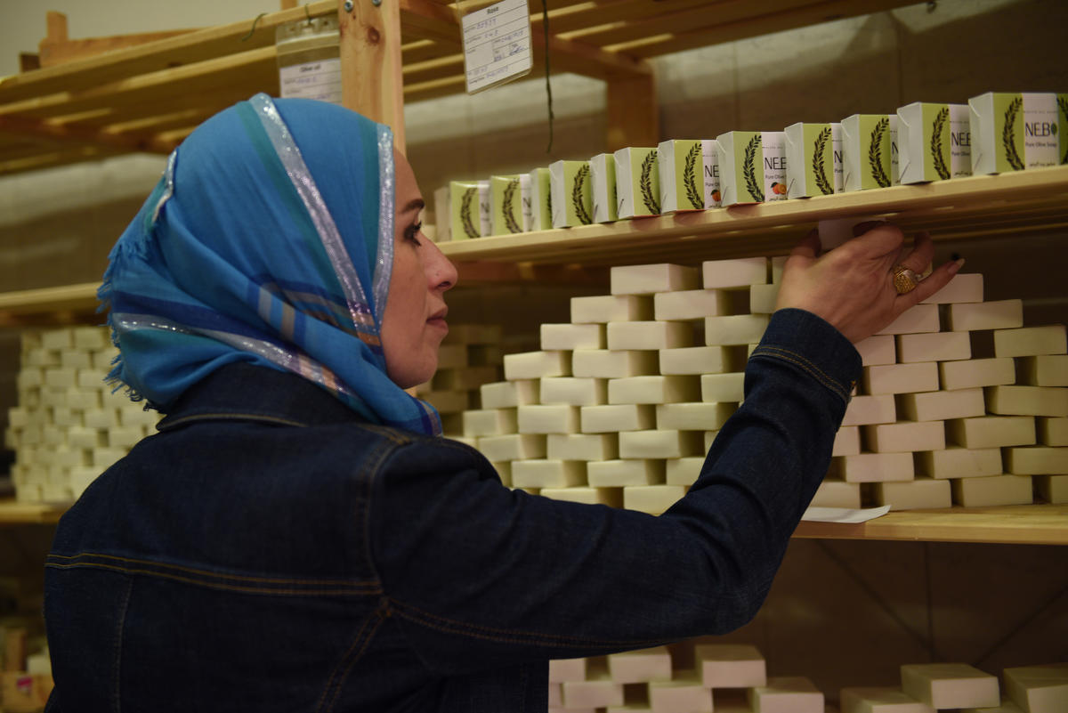 Zarqa, Jordan, Having fled to Jordan after losing her son and her home, a small act of kindness helped Syrian refugee Najwa build a successful business and transform her life in exile.