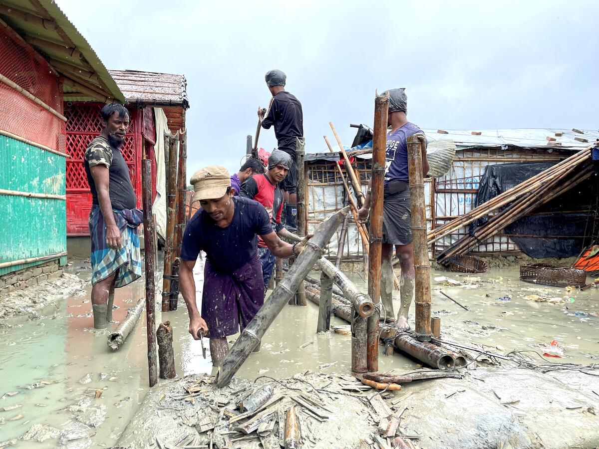 Bangladesh. Monsoon rain, flash floods and landslides hit the lives in Rohingya camps in Cox's Bazar.