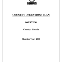 UNHCR Country Operations Plan 2006 - Croatia