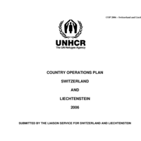 UNHCR Country Operations Plan 2006 - Switzerland and Liechtenstein