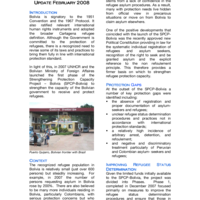 Update: SPCP - Bolivia, February 2008