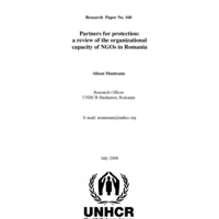 Partners for protection: a review of the organizational capacity of NGOs in Romania, Alison Munteanu
