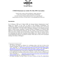 UNHCR Statement on Article 1F of the 1951 Convention