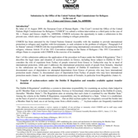 Submission by the Office of the United Nations High Commissioner for Refugees in the case of Xb. v. France and Greece (Appl. No. 44989/08)